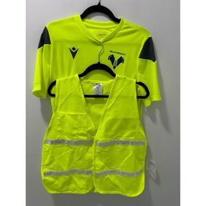 Macron Hellas Verona FC Training Shirt L & Uline Reflective Safety Vest Set Neon